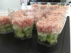 Recette verrines au tartare jambon et concombre
