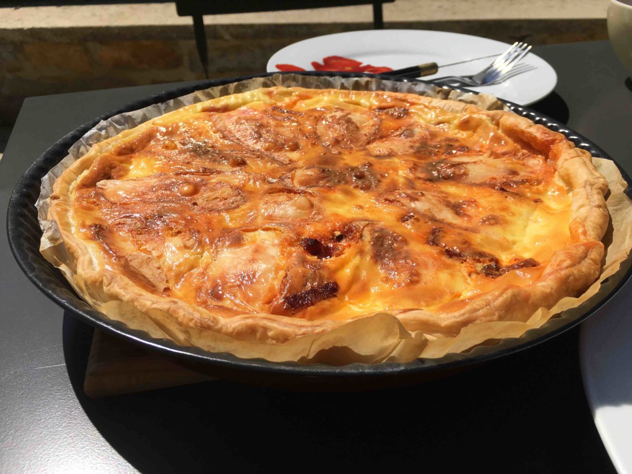 Quiche au maroilles et au chorizo