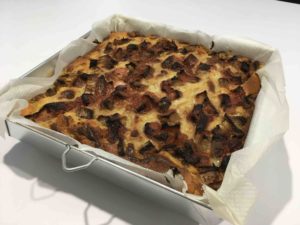 Recette gâteau à la crème pâtissière et à la rhubarbe