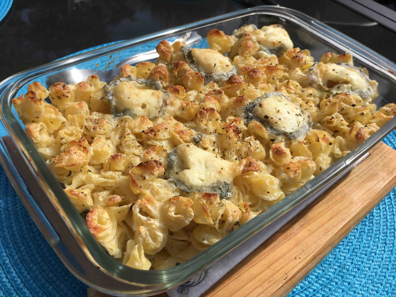 Gratin de collerettes aux 2 chèvres et origan