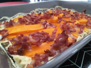 Recette gratin dauphinois au potiron et lardons