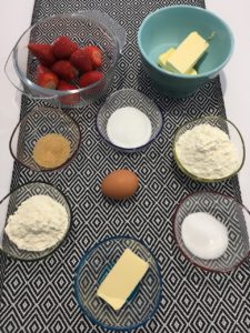 Gâteau crumble aux fraises