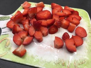 Gâteau crumble aux fraises