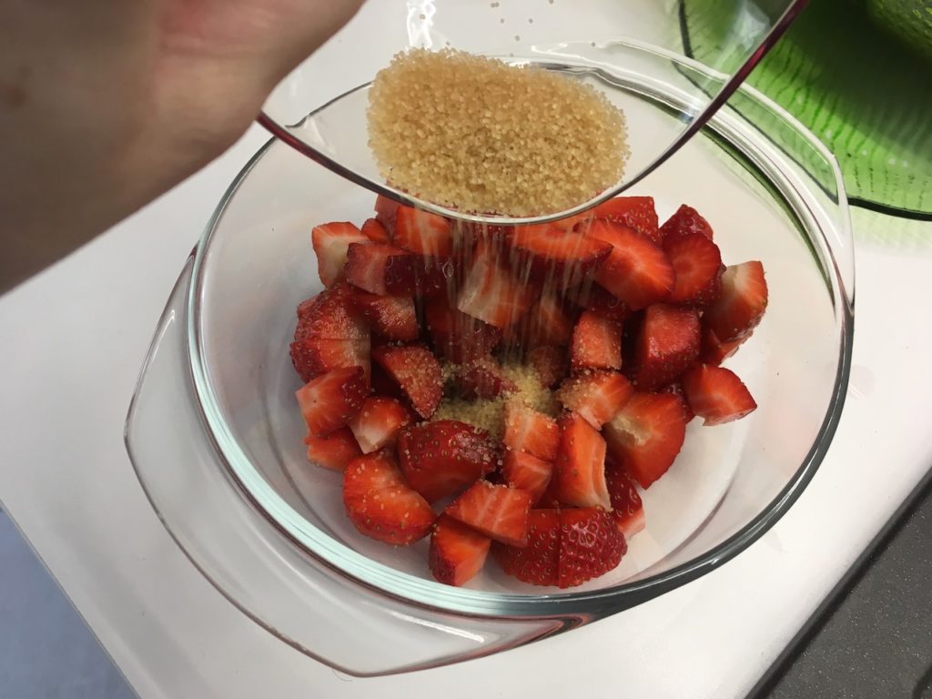 Gâteau crumble aux fraises
