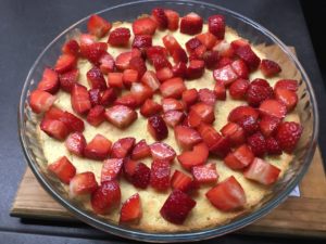 Gâteau crumble aux fraises