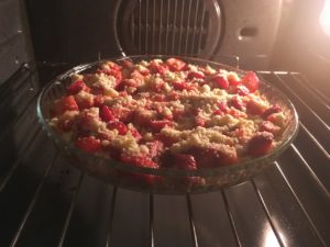 Gâteau crumble aux fraises