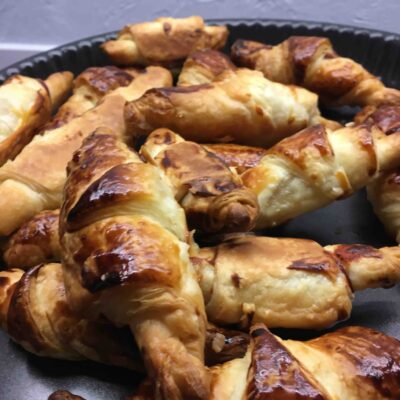Recette minis croissants feuilletés à la coppa et au parmesan