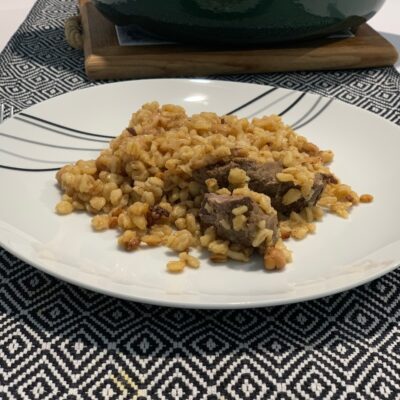 Recette t'fina de blé au boeuf confit