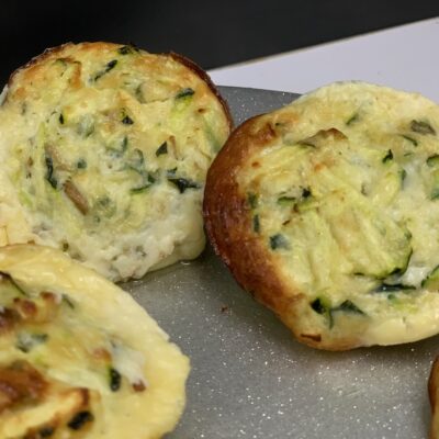 Recette minis flans aux courgettes