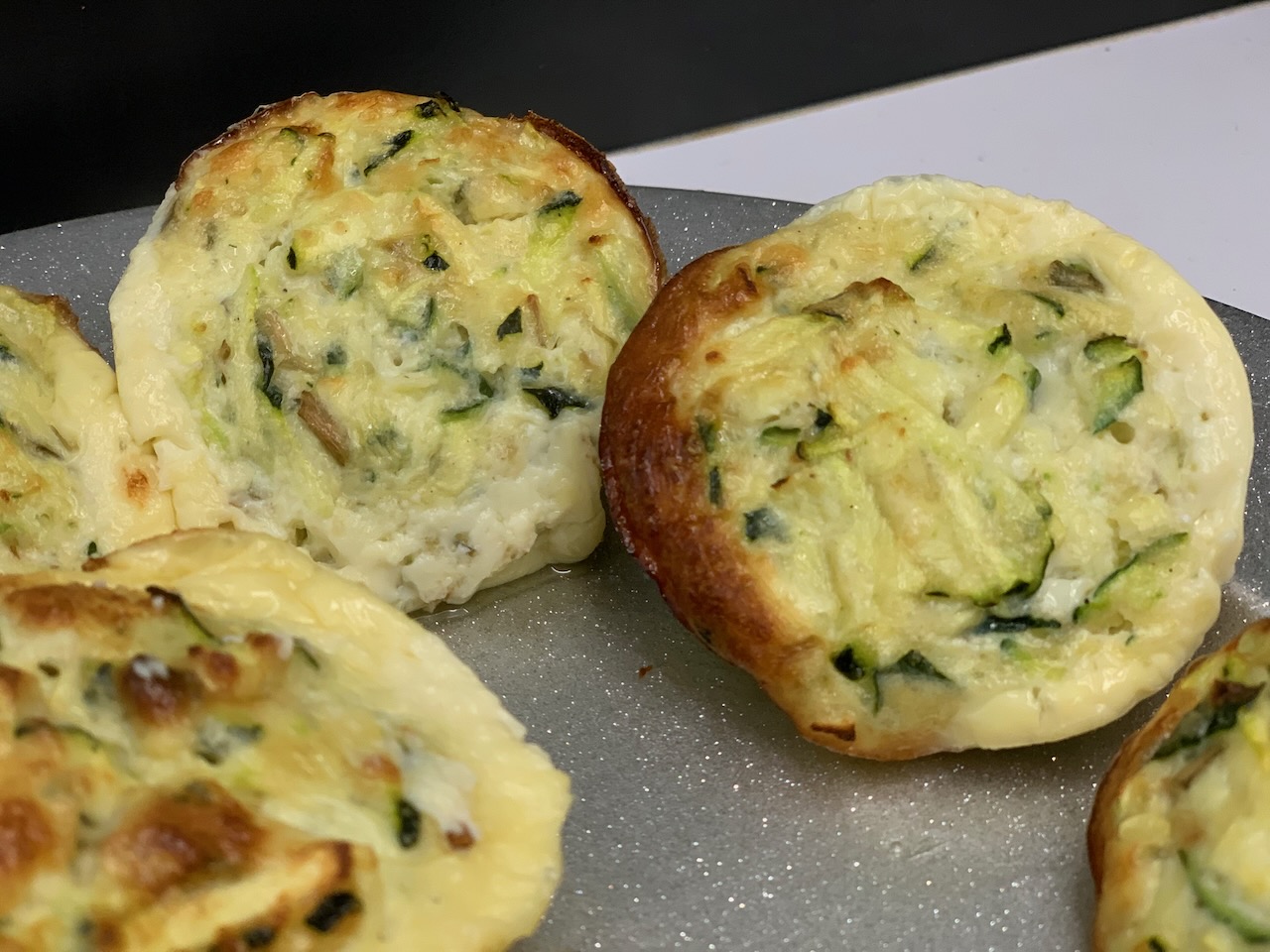 Minis flans aux courgettes
