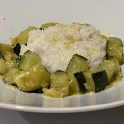 Recette courgettes au lait de coco et curry