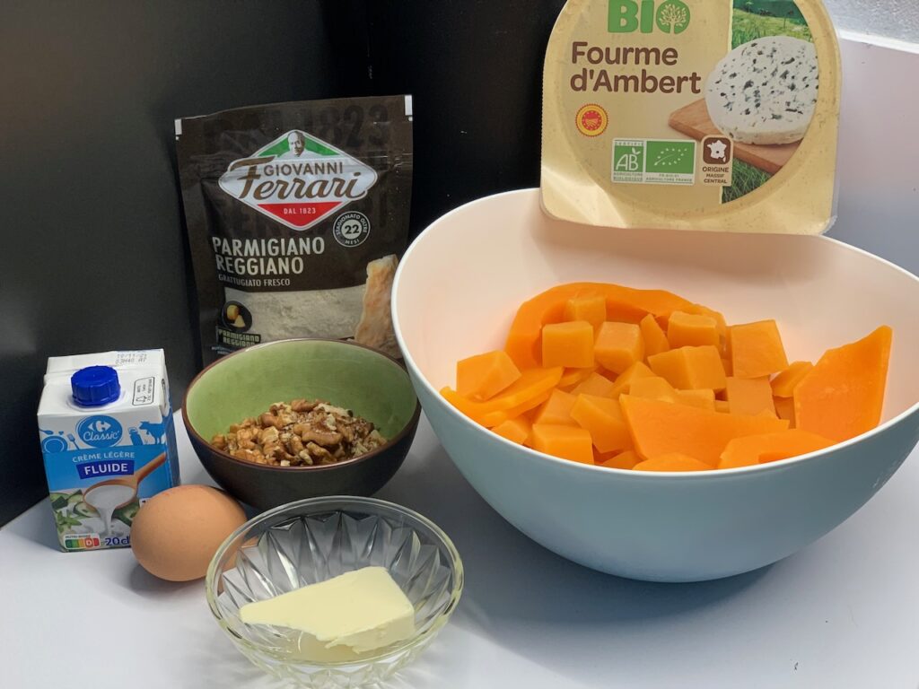 Recette gratin de butternut à la fourme d'Ambert