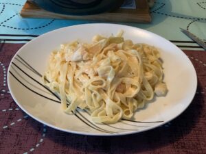 Recette tagliatelles au poulet et au maroilles