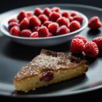 Gâteau à la ricotta, chocolat blanc et framboises