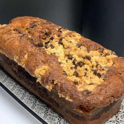 Recette quatre-quarts marbré au crumble de noisettes