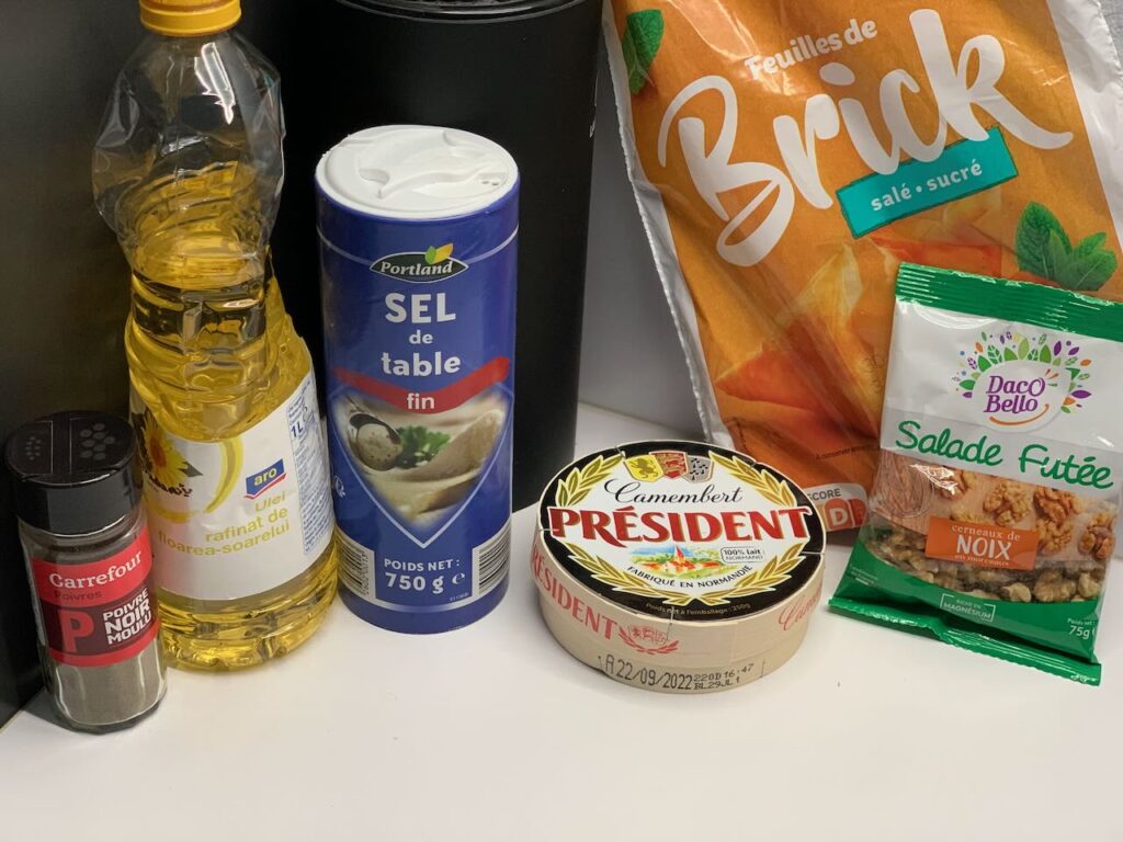 Recette croustillants noix camembert - Préparer les ingrédients nécessaires.