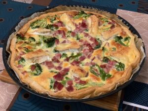 Recette quiche au camembert brocolis et jambon