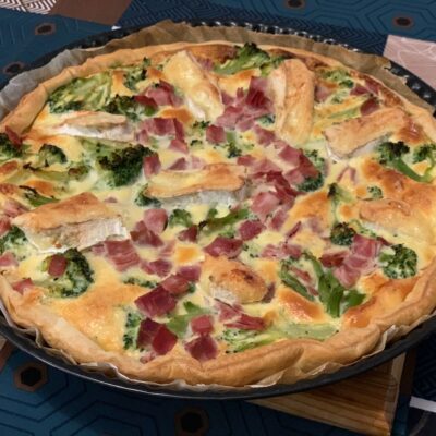 Recette quiche au camembert brocolis et jambon