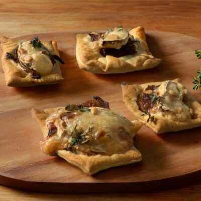 Recette tartelettes au confit d'oignon et au chèvre