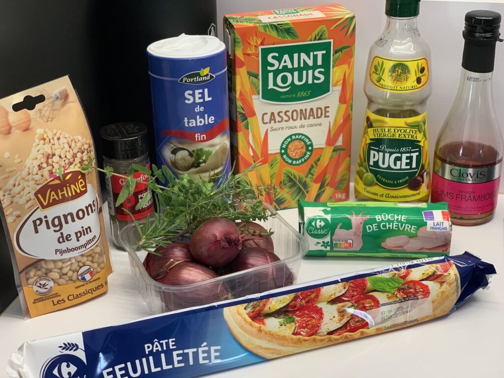 Recette tartelettes au confit d'oignon et chèvre - Préparer les ingrédients nécessaires à cette recette.