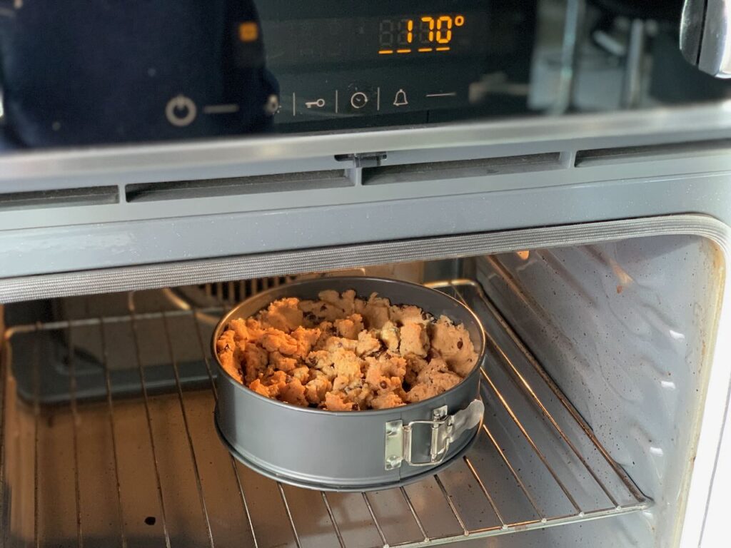 Recette maxi cookie nutella - Enfourner à 170°C pendant 40 min.