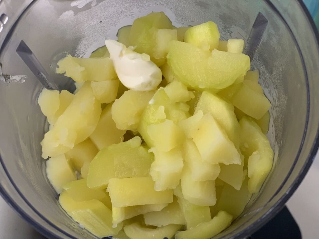 Purée courgettes pommes de terre crème fraîche