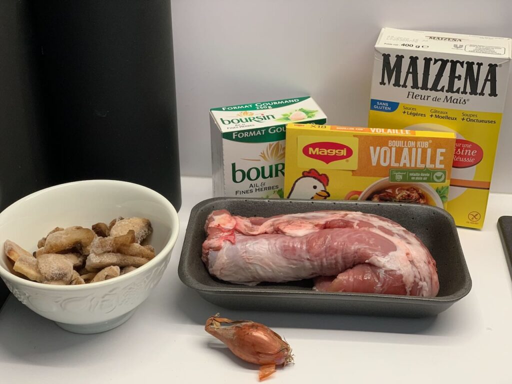 Recette filet mignon au boursin ail et fines herbes - Préparer les ingrédients nécessaires.