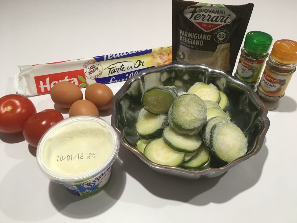 Recette quiche aux tomates et aux courgettes