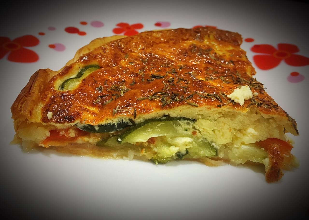 Quiche aux tomates et aux courgettes